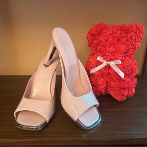 DKNY open toe pump heels